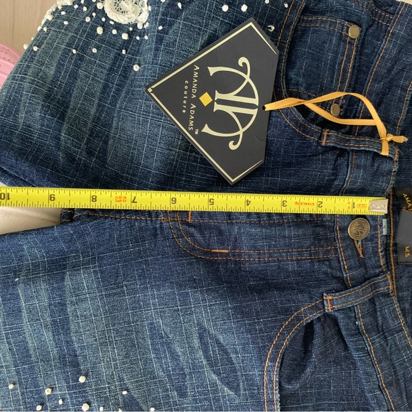 Vintage Jeans Lace Embellished with beads - Picture 11 of 12